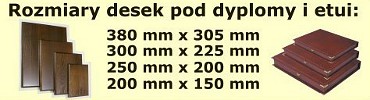 Wymiary desek dla dyplomów